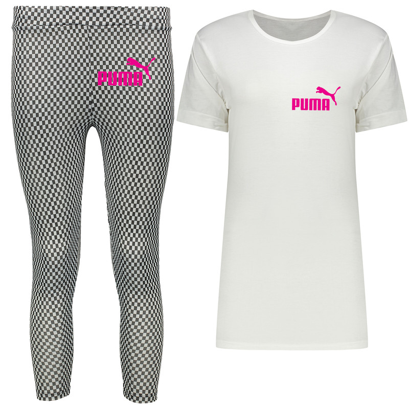 ست تی شرت آستین کوتاه و شلوار زنانه مدل Q32